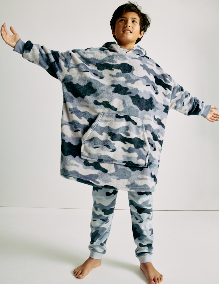 Fleece Camouflage Oversized Hoodie (3-16 Yrs)