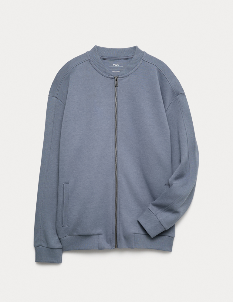 Cotton Rich Interlock Bomber Sweatshirt (6-16 Yrs)