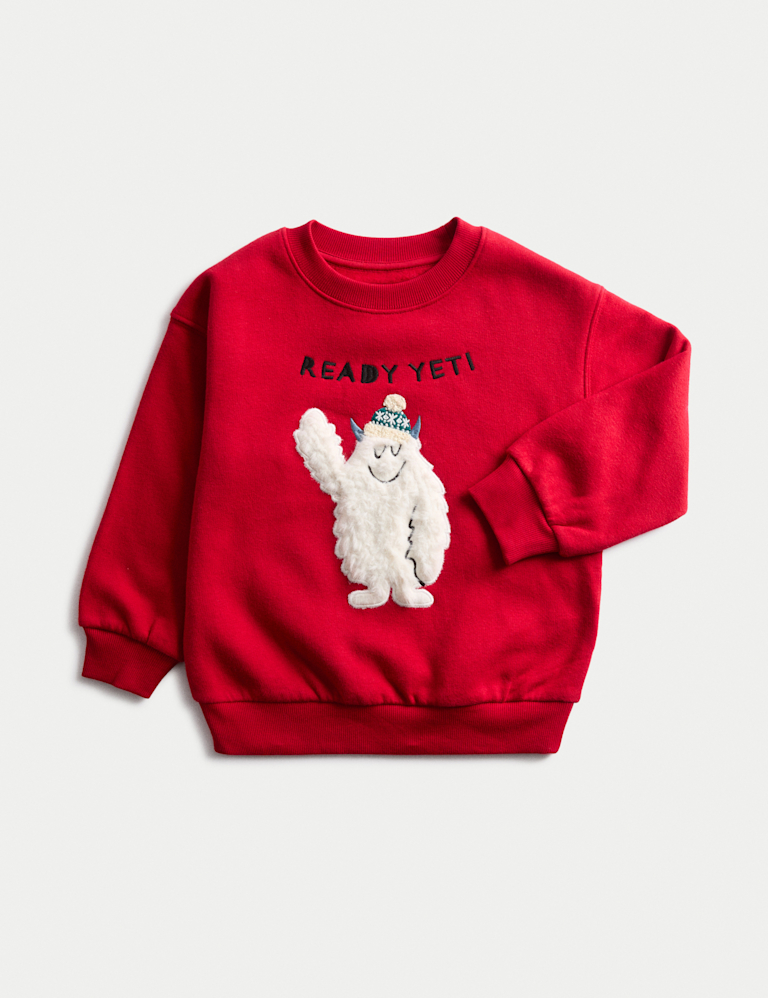 Cotton Rich Yeti Christmas Sweatshirt (2-8 Yrs)