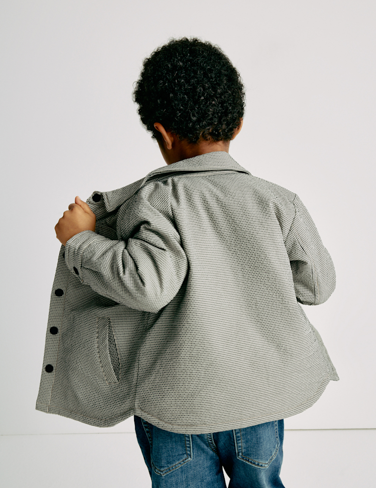 Micro Check Quilted Shacket (2-10 Yrs)