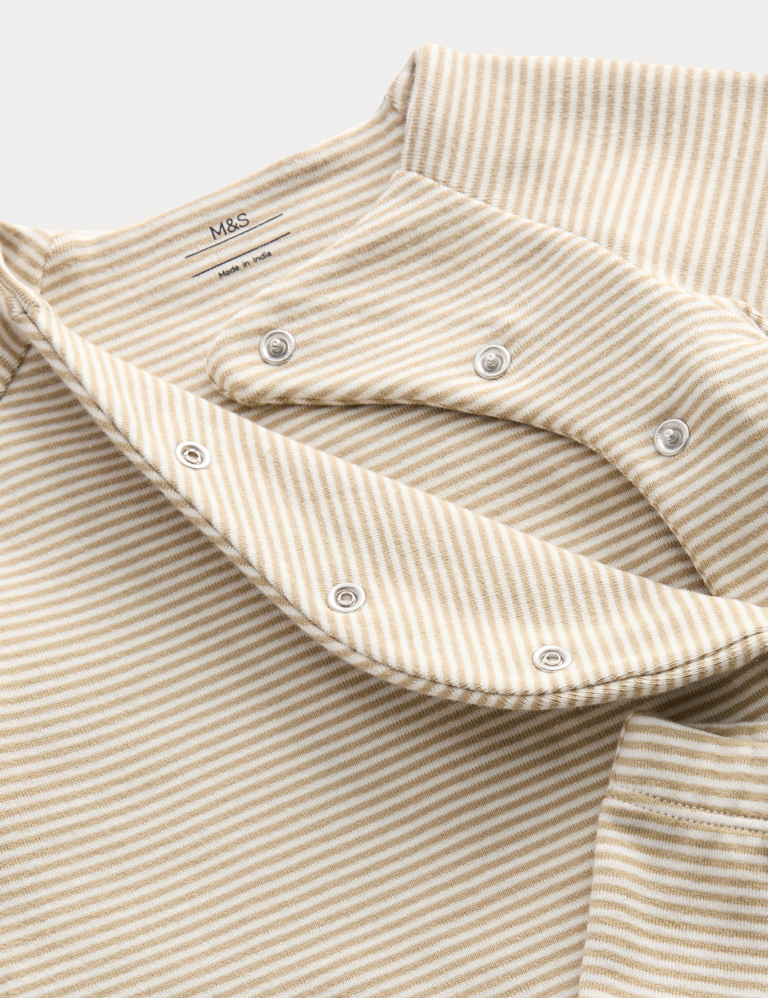 3pc Cotton Rich Striped Outfit (7lbs-9 Mths)