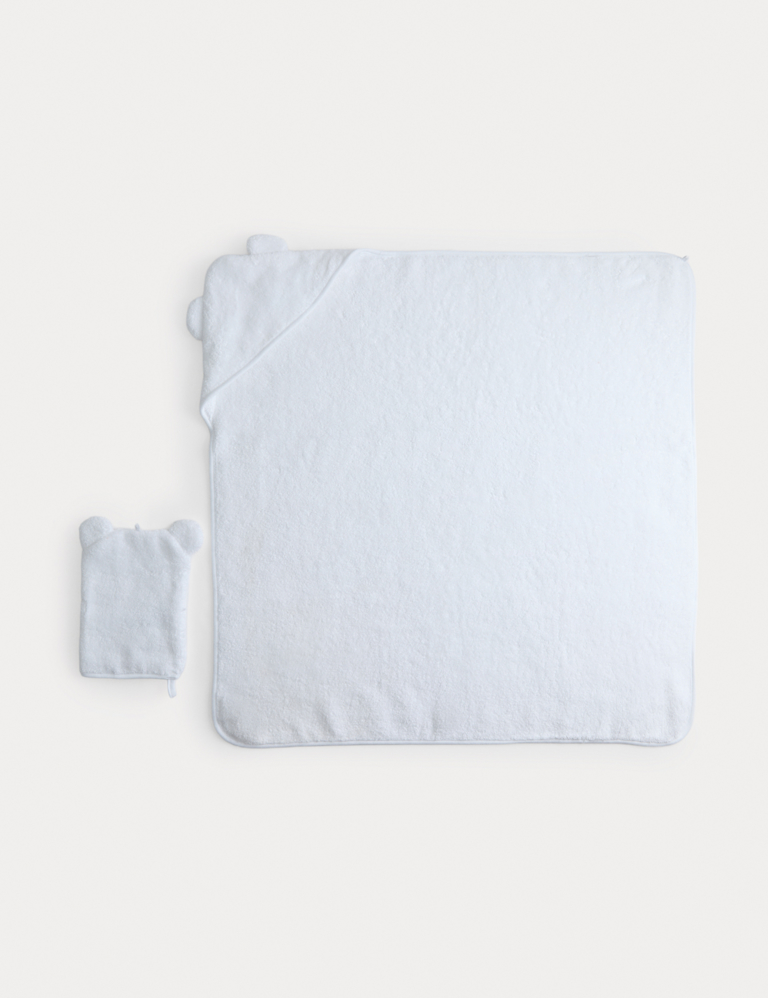 Pure Cotton Hooded Towel With Mitts