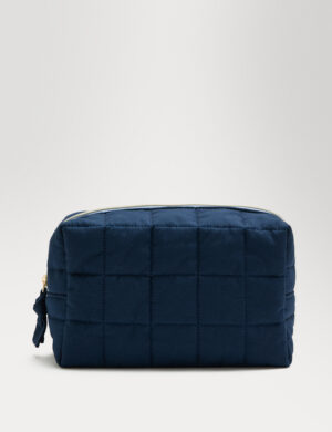 Small Checkerboard Quilted Toiletry Bag