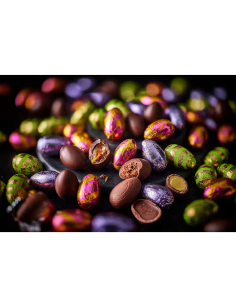 Choc Marks Orange Flavour Milk Chocolate Eggs with Popping Candy