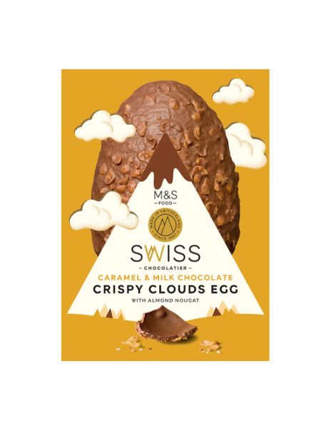 Caramel and Milk Chocolate Crispy Clouds Egg