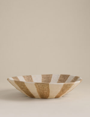 Striped Ceramic Centrepiece Bowl