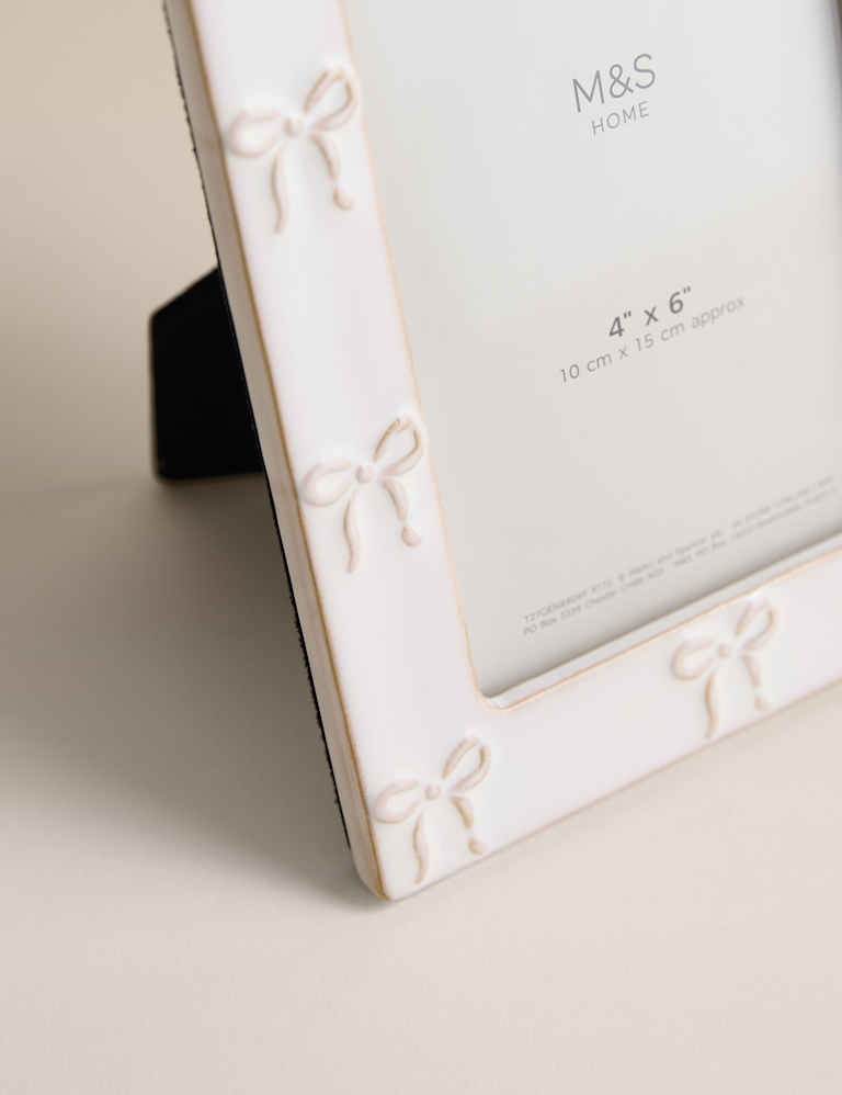 Ceramic Bow Photo Frame 4×6 inch