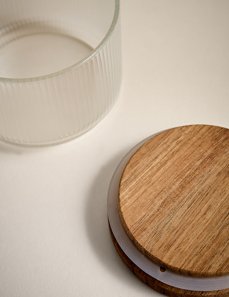 Set of 3 Small Stacking Glass Storage Jars