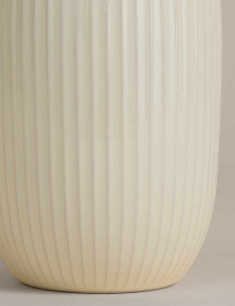 Striped Ribbed Glazed Mug