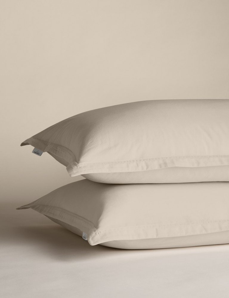 2pk Washed Cotton Oxford Pillowcases