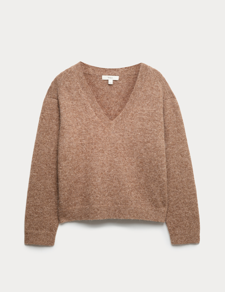 V-Neck Relaxed Jumper With Wool
