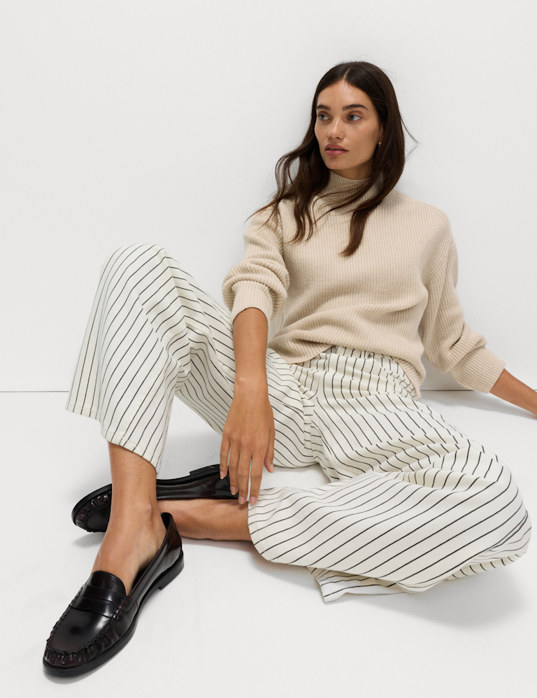 Lambswool Blend Funnel Neck Jumper