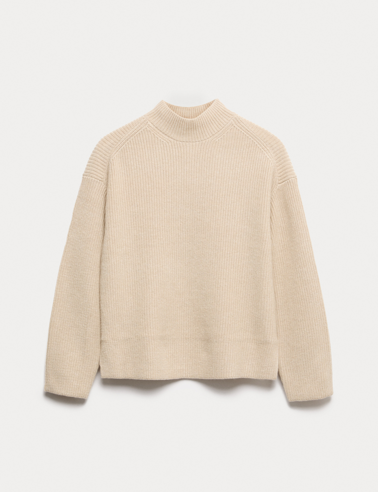 Lambswool Blend Funnel Neck Jumper