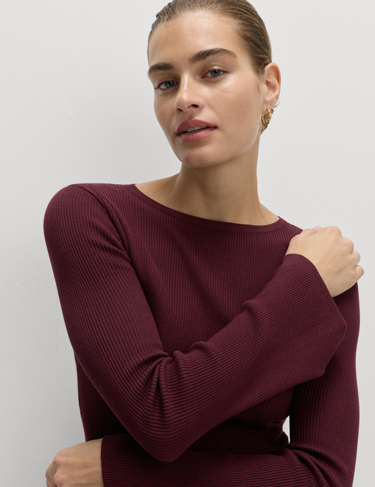 Flute Sleeve Knitted Top