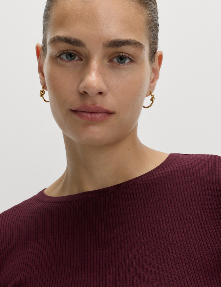 Flute Sleeve Knitted Top