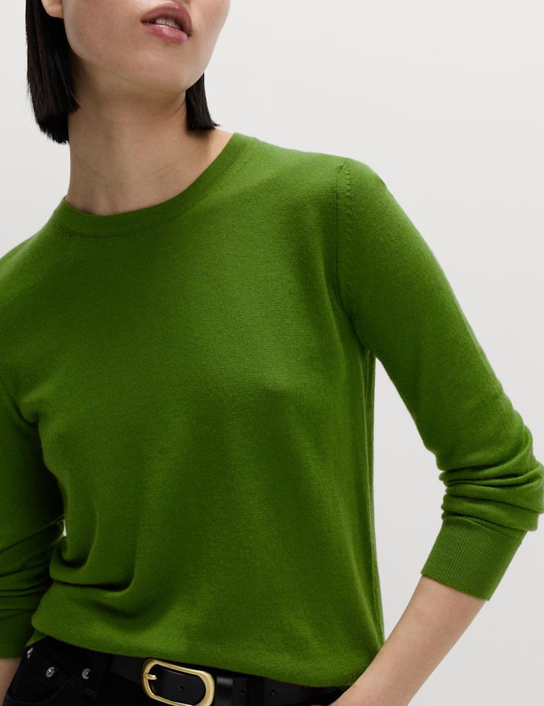 Pure Merino Wool Crew Neck Jumper
