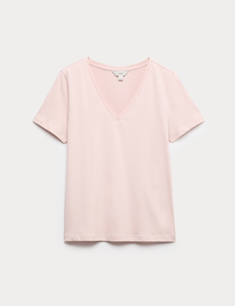 Pure Cotton V-Neck T-Shirt