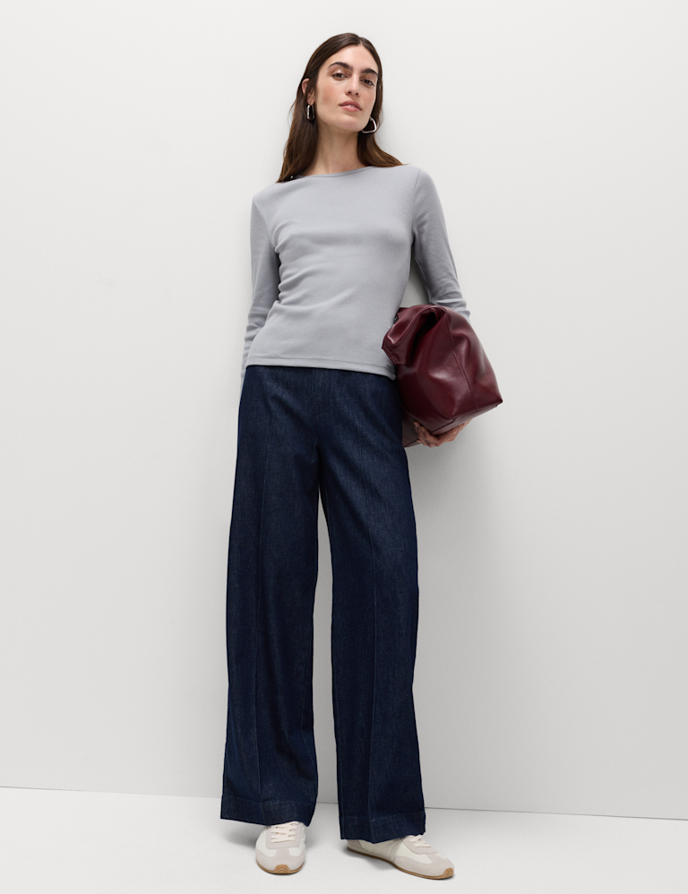 Cotton Rich Ribbed Top