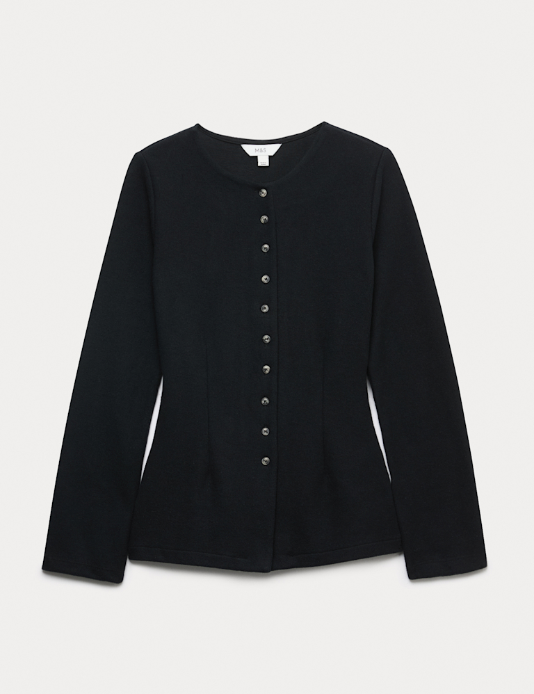 Cosy Crew Neck Slim Fit Cardigan