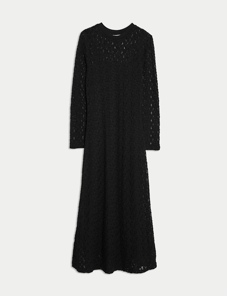 Jersey Knitted Lace Midaxi Dress