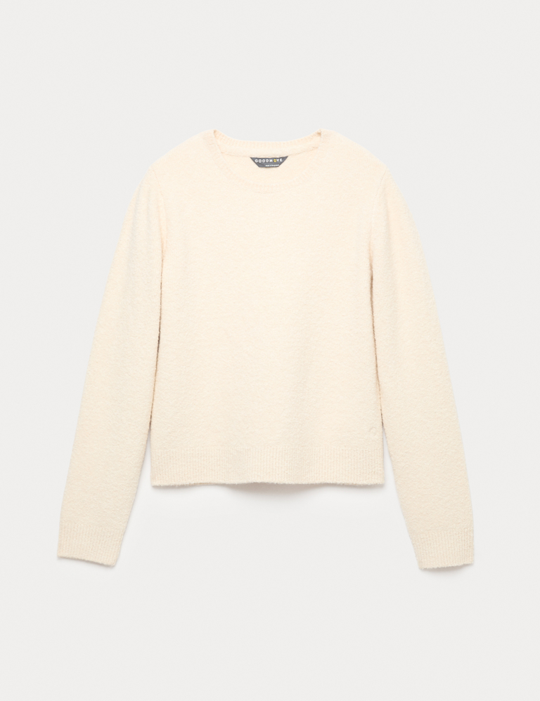 Supersoft Boucle Crew Neck Cropped Jumper