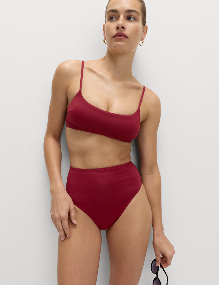 Sculpt High Waist High Leg Bikini Bottoms