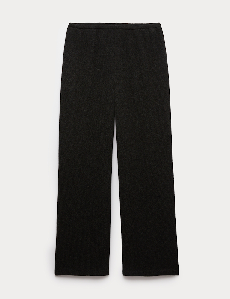 Brushed Rib Wide Leg Trousers