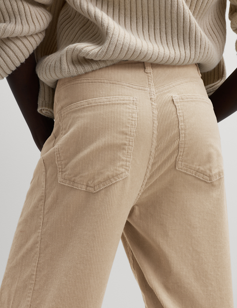 Cotton Rich Cord Carrot Leg Trousers