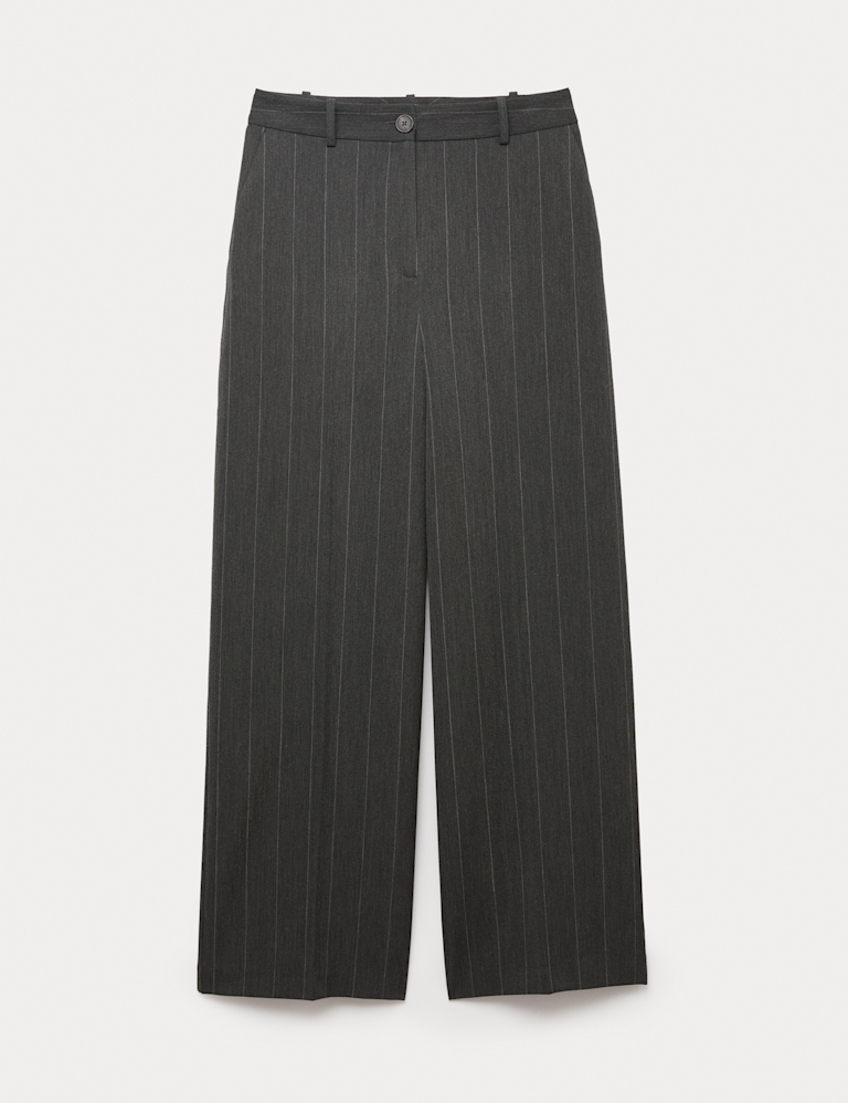 Pinstripe Wide Leg Trousers