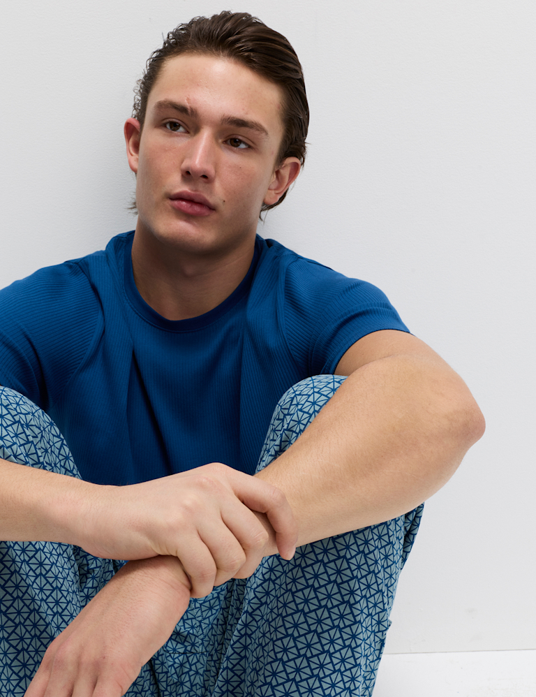 Cotton Rich Geometric Print Pyjama Set