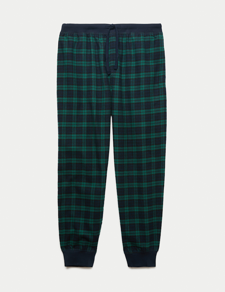 Pure Cotton Checked Pyjama Bottoms