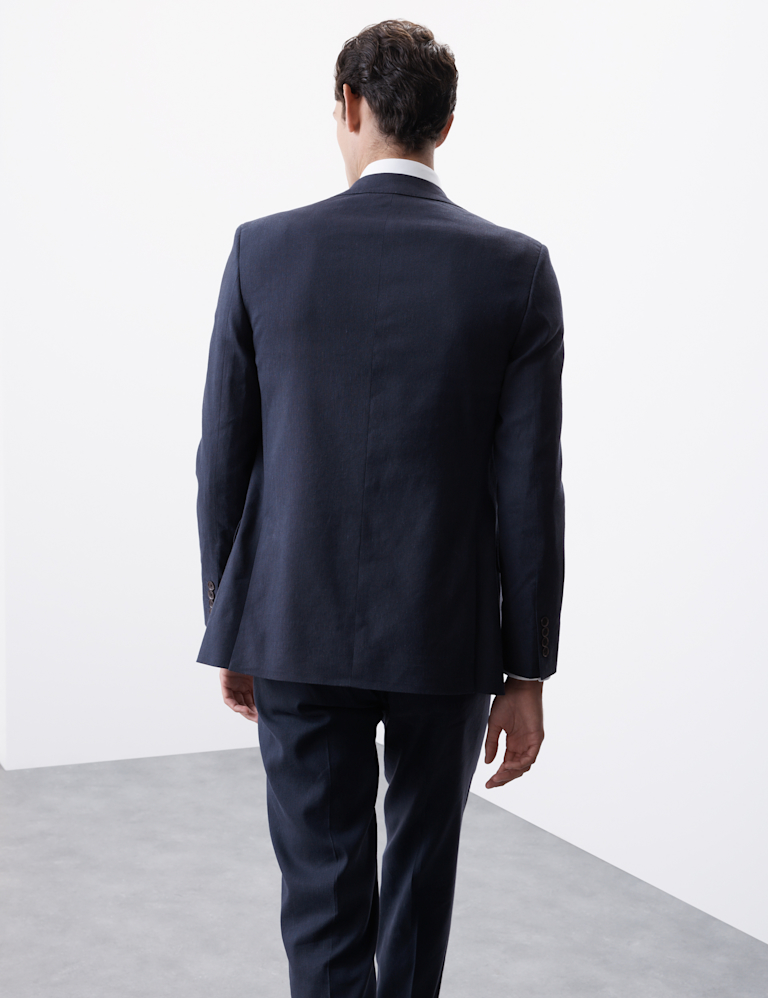 Tailored Fit Italian Performance Linen Blend Suit Jacket