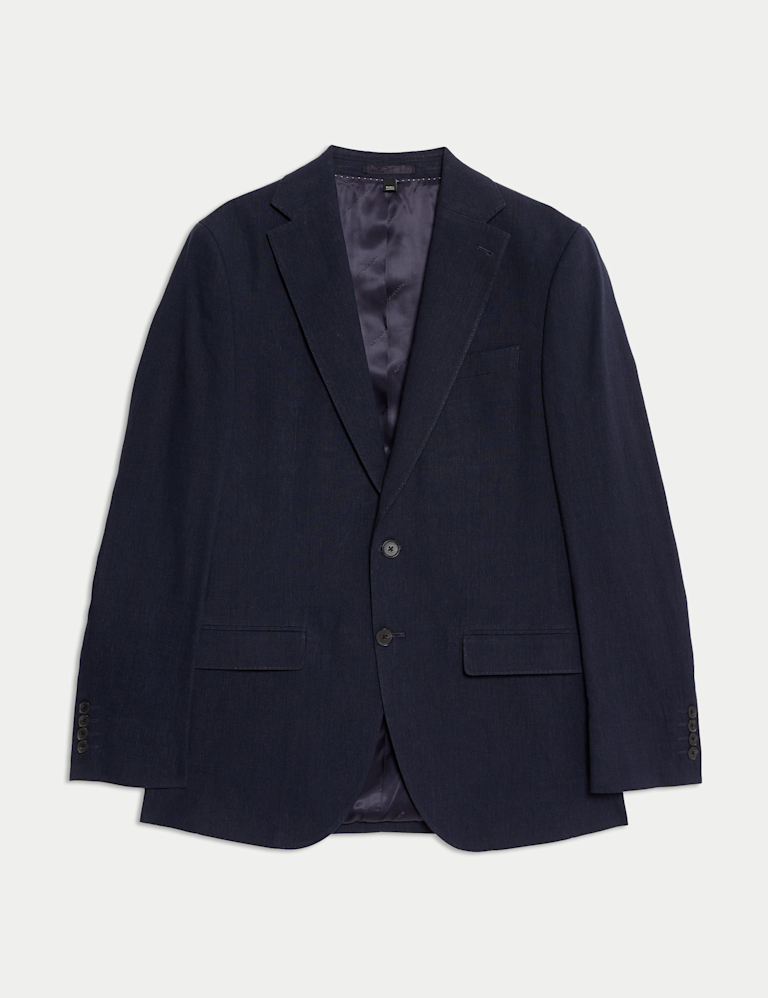Tailored Fit Italian Performance Linen Blend Suit Jacket