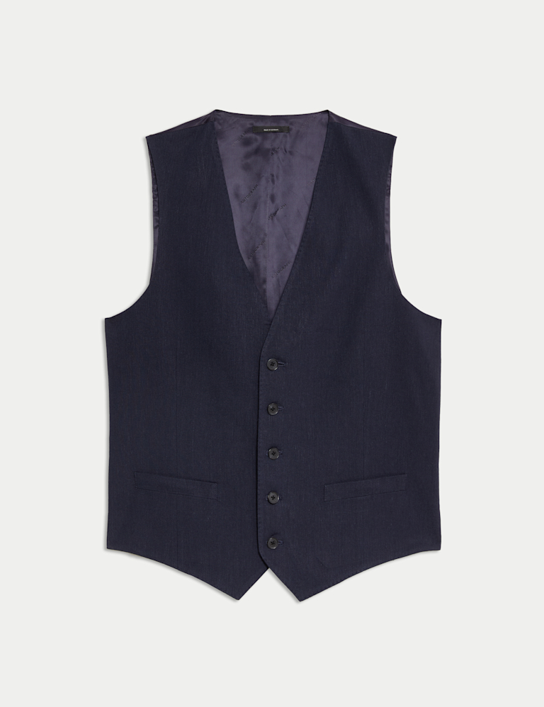 Italian Performance Linen Blend Waistcoat
