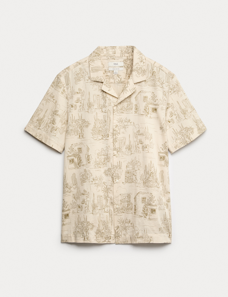 Pure Cotton Printed Short Sleeve Shirt