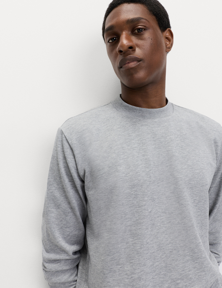 Cotton Rich Crew Neck Sweatshirt