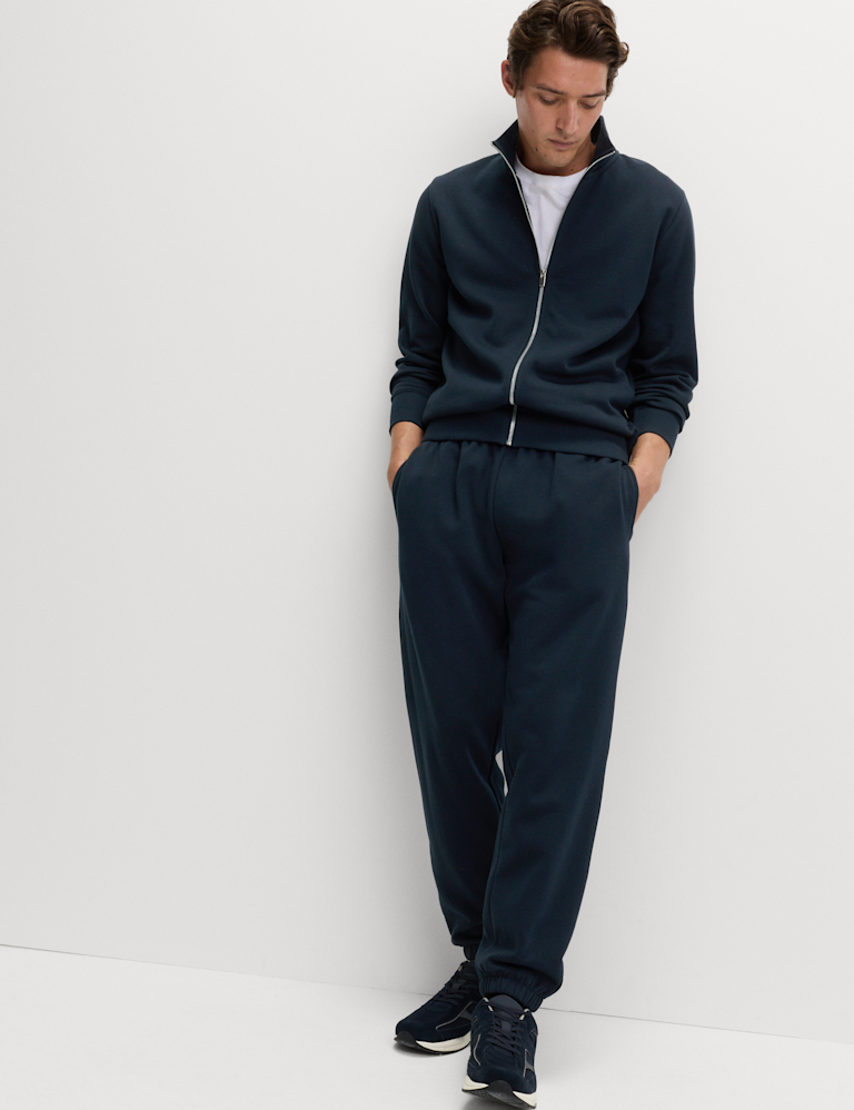 Brushed Cotton Rich Funnel Neck Sweatshirt