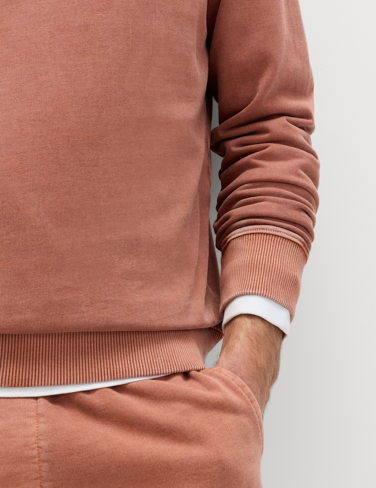 Pure Cotton Garment Dye Sweatshirt