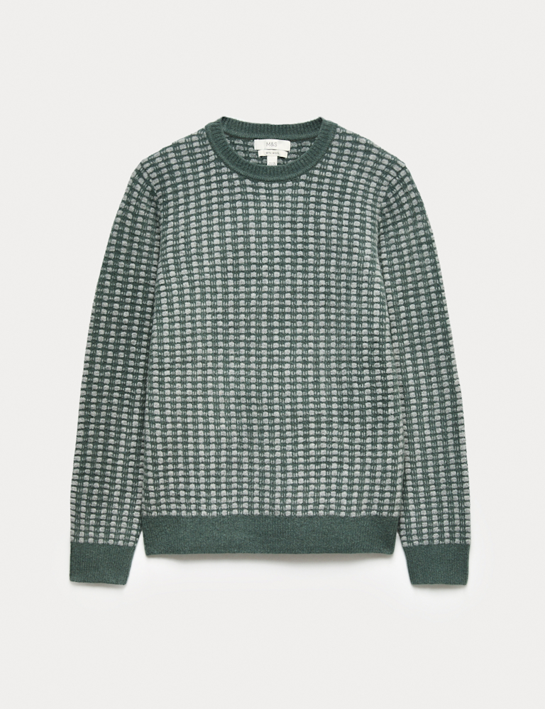 Supersoft Textured Stitch Crew Neck Jumper