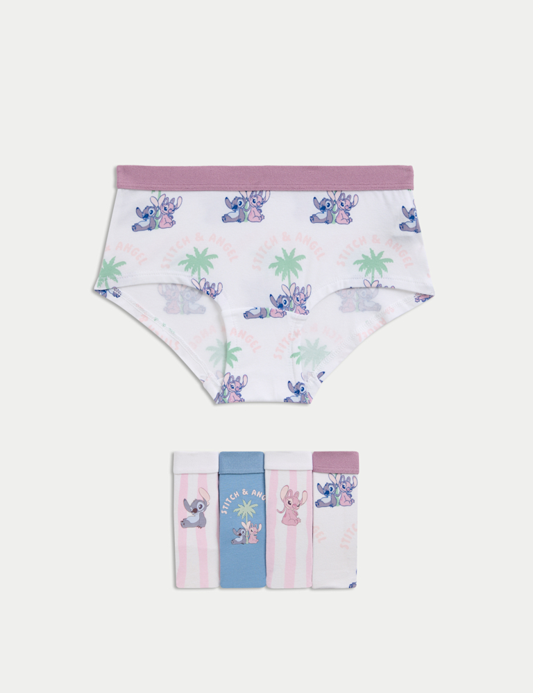 5 Pack Cotton with Stretch Lilo & Stitch™ Knickers (5-16 Yrs)
