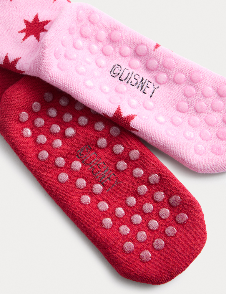 2 Pack Cotton Rich Lilo & Stitch™ Slipper Socks (6 Small – 7 Large)