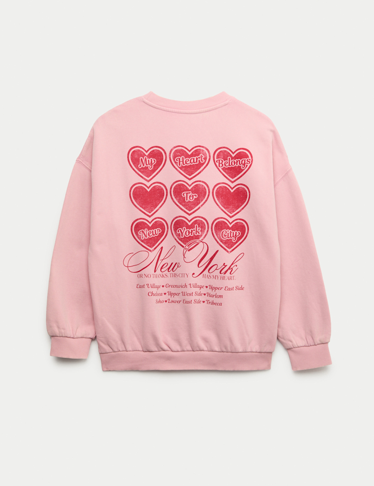 Cotton Rich New York Heart Sweatshirt (6-16 Yrs)
