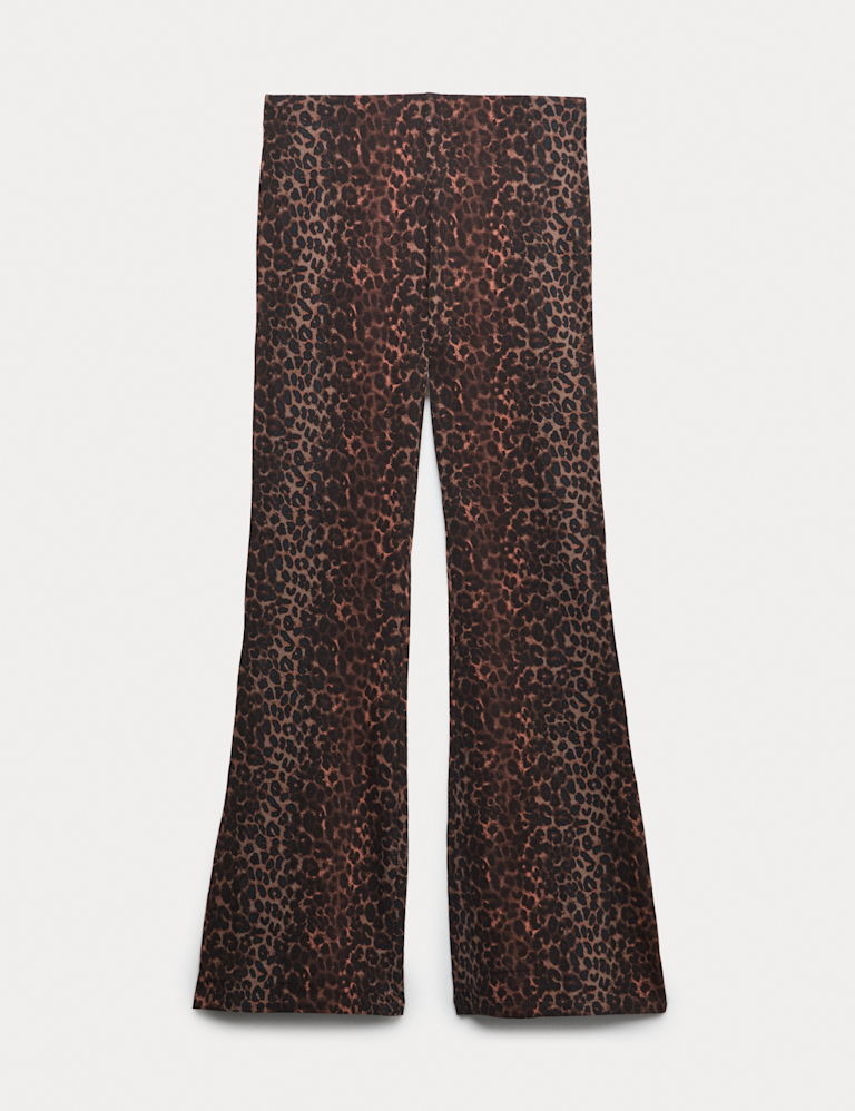 Cotton Rich Leopard Kickflare Leggings (6-16 Yrs)