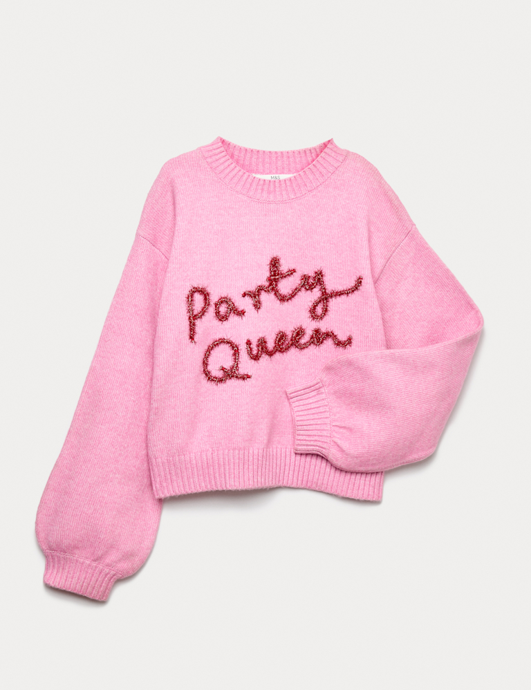 Knitted Party Queen Jumper (6-16 Yrs)
