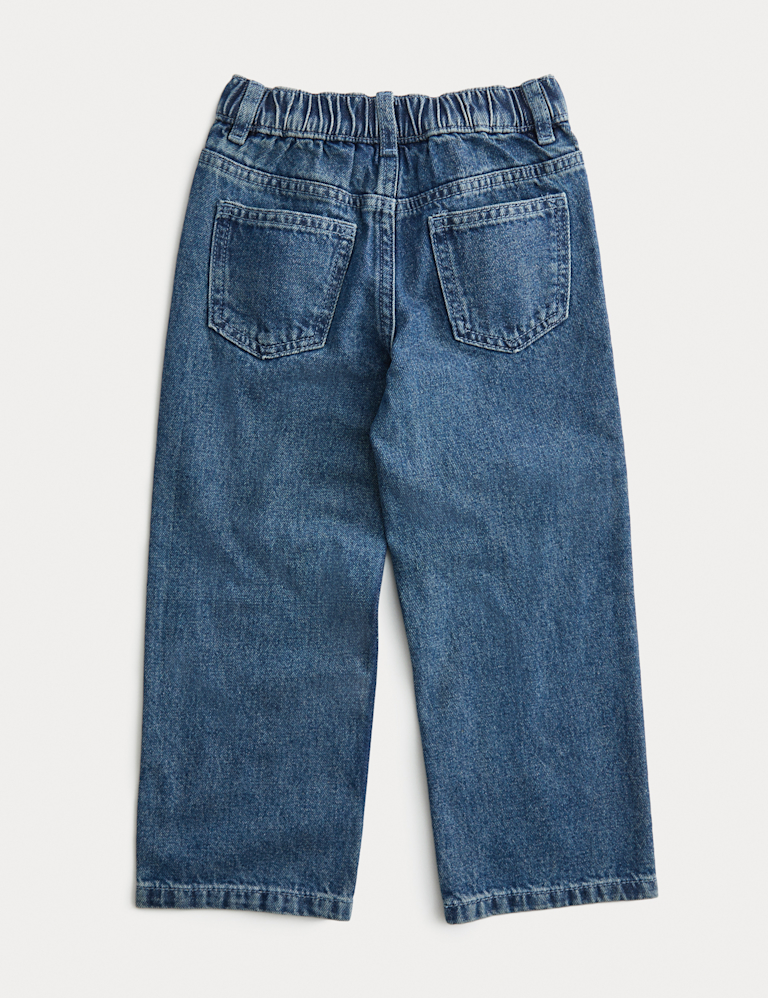 Pure Cotton Denim Diamanté Bow Jeans (2-8 Yrs)