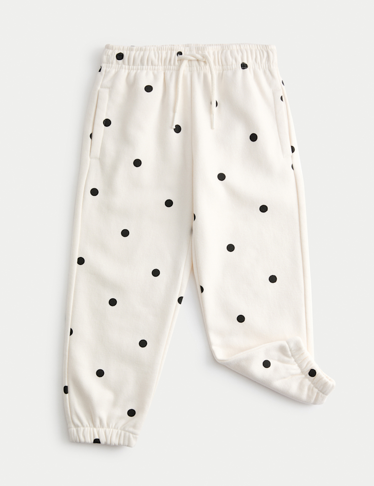 Cotton Rich Polka Dot Joggers (2-8 Yrs)