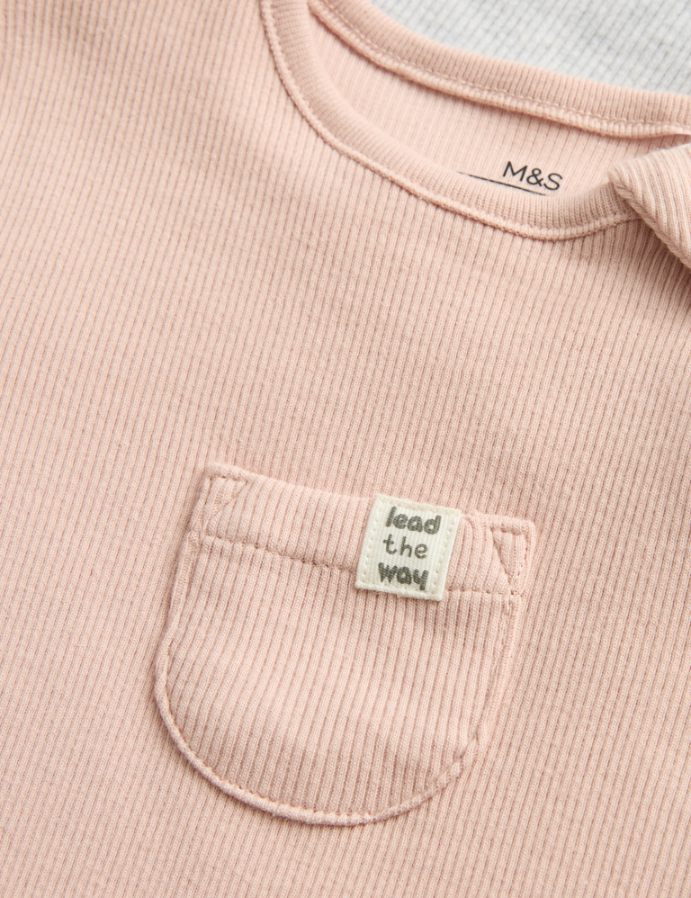 3 Pack Cotton Rich Ribbed Sleepsuits (6½lbs-3 Yrs)