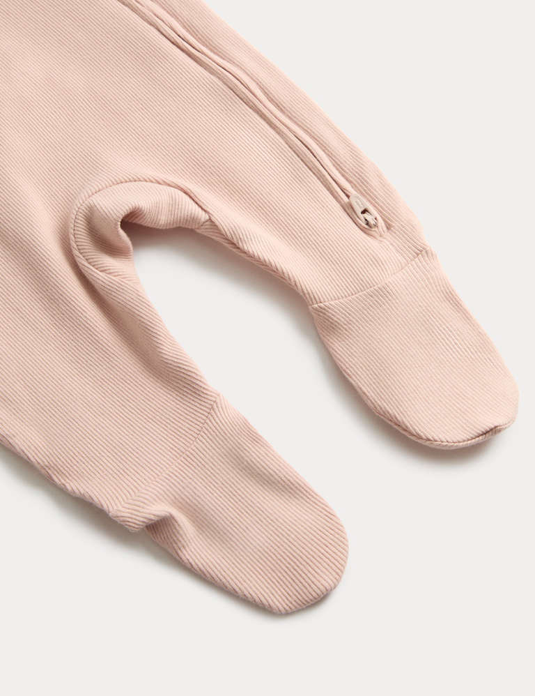 3 Pack Cotton Rich Ribbed Sleepsuits (6½lbs-3 Yrs)