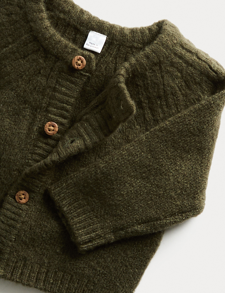 3pc Knitted Cardigan Booties Outfit (0-12 Mths)