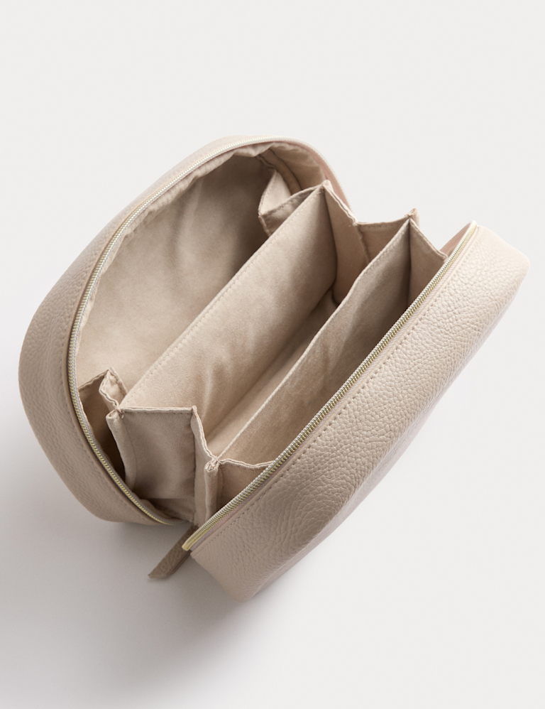 Medium Faux Leather Cosmetic Bag